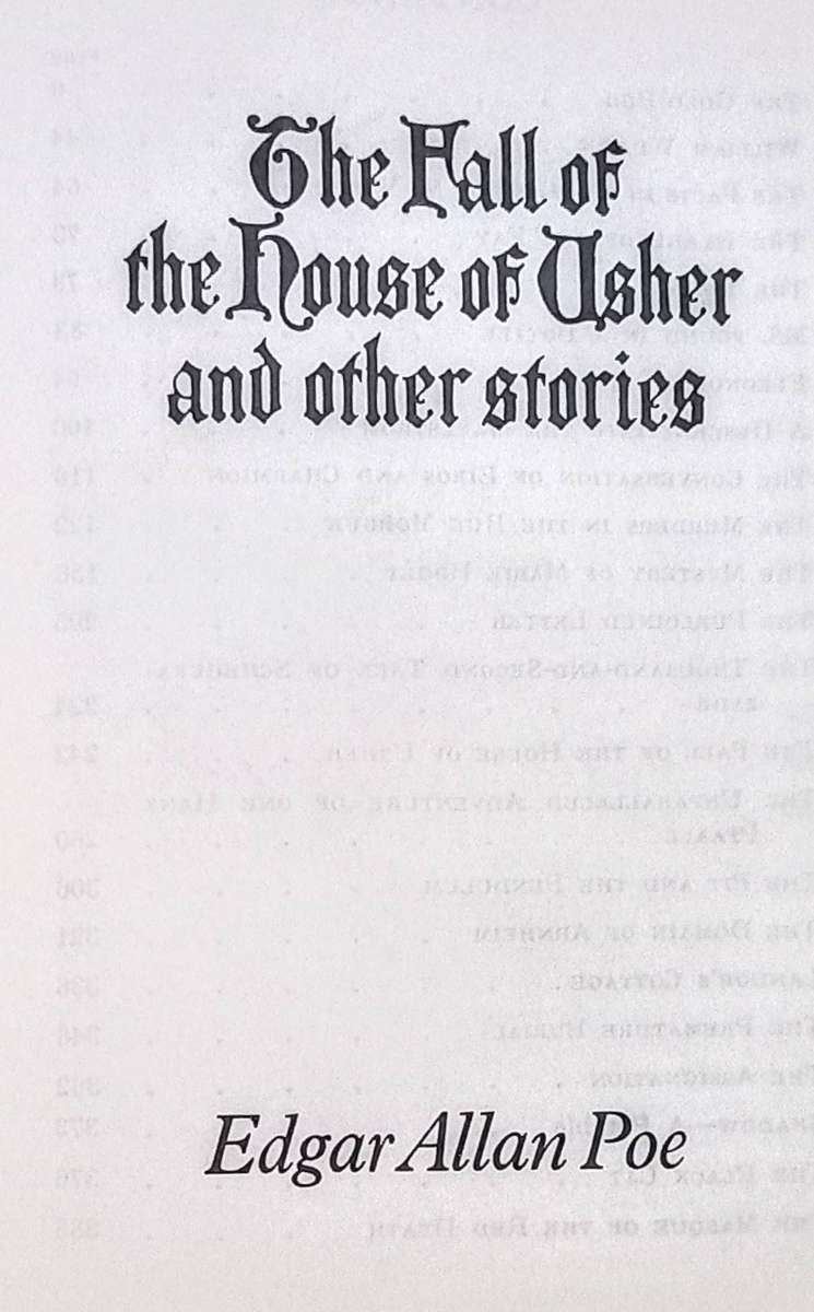 Hardcover 1986. The Fall of the House of Usher and other Stories by Edgar Allan Poe