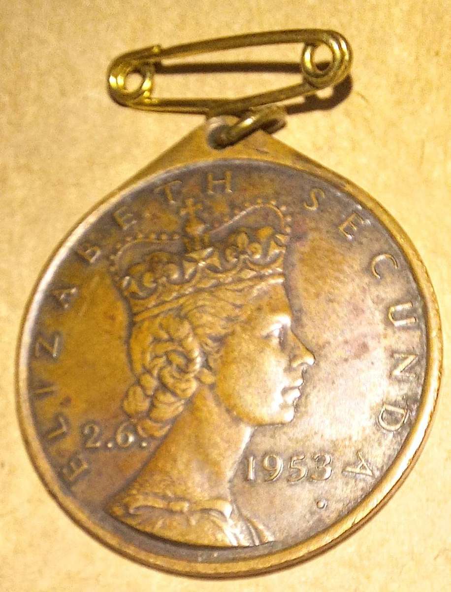 Borough of King Williams Town Coronation of QE 2 Medallion. 3cm Diameter