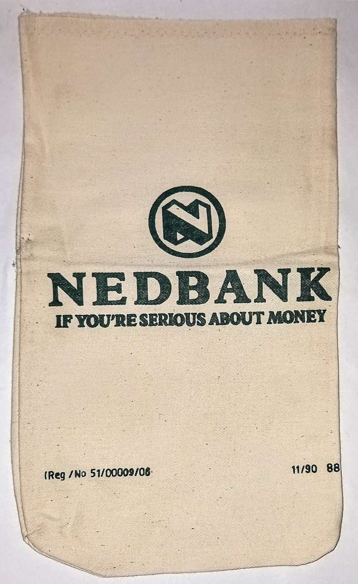 Vintage Cloth Nedbank Money Bags. Bid per each