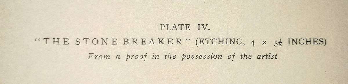 Robert Austin. The Stone Breaker Etching. 14.5cm x 11.5cm