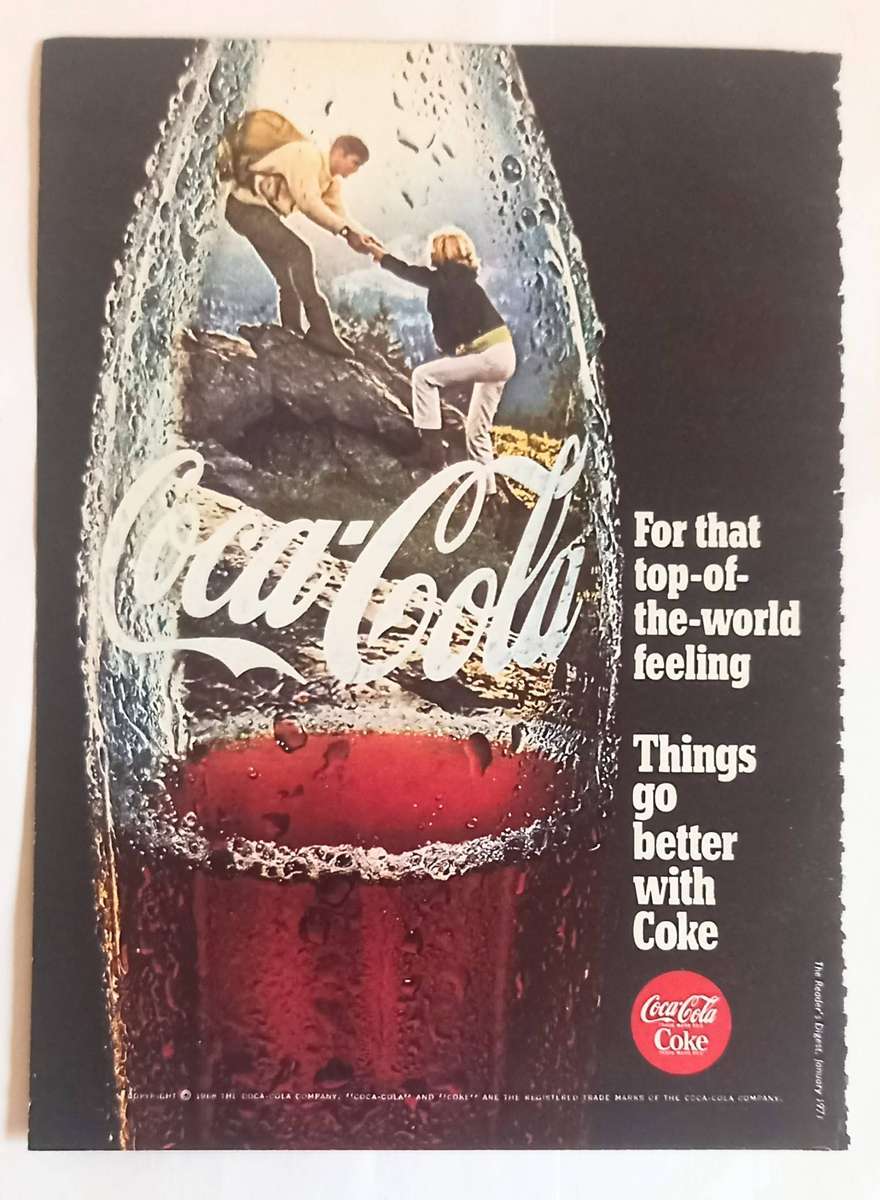 12 x Vintage Coca Cola Magazine Adverts.