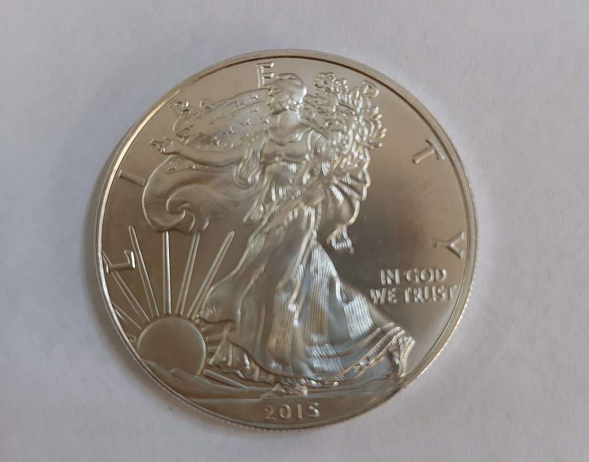 1x 1oz 2015 fine silver One dollar united states of America
