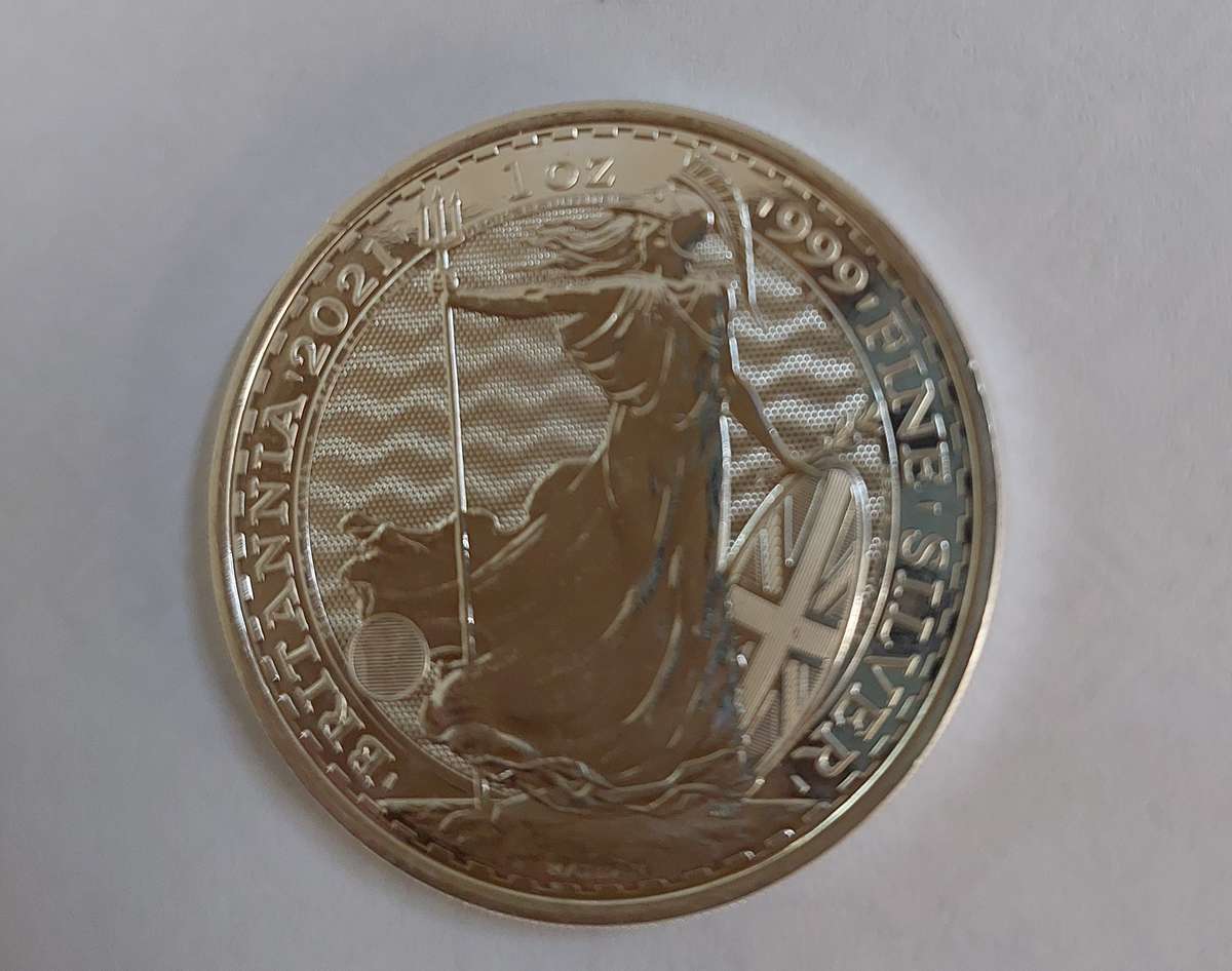 1x 2021 1oz pure silver Britannia