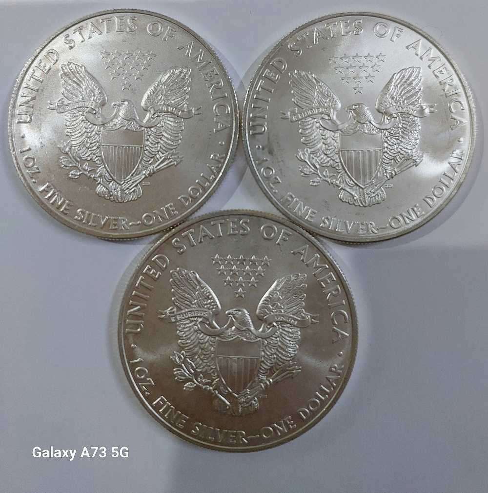 3x2009 Fine 1oz Silver Liberty coin BID PER COIN