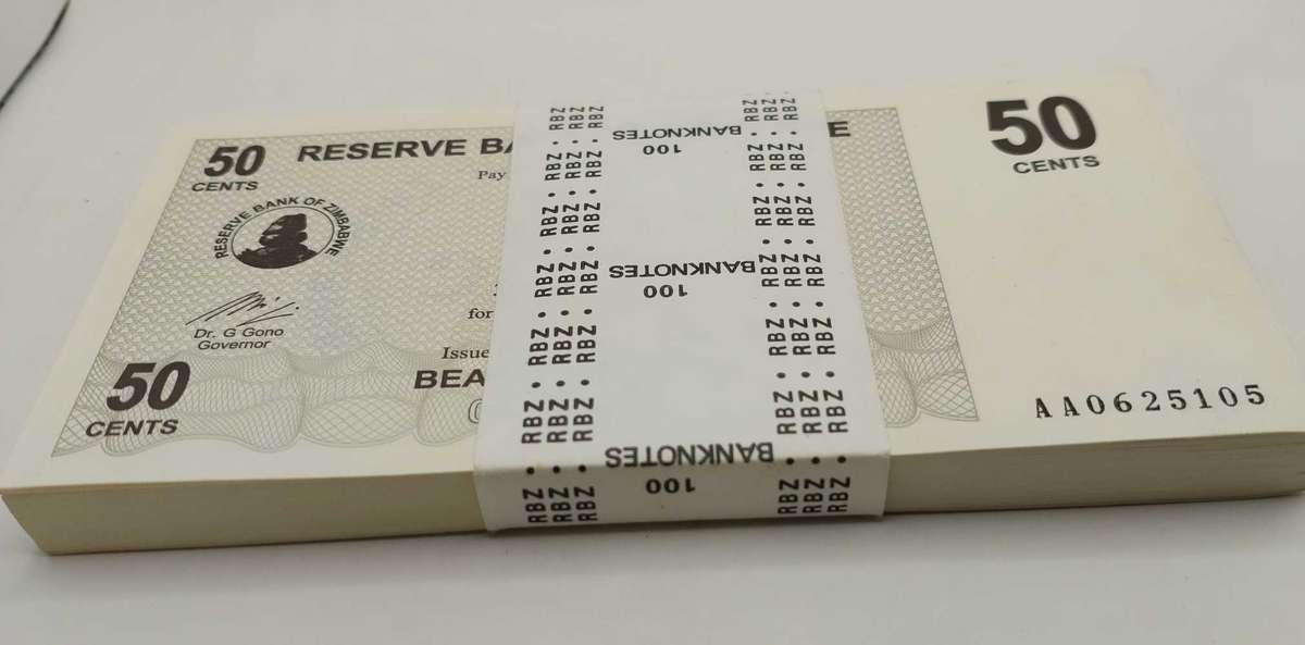 100 x 50cent notes of Zimbabwe 2006 1 BID for the lot