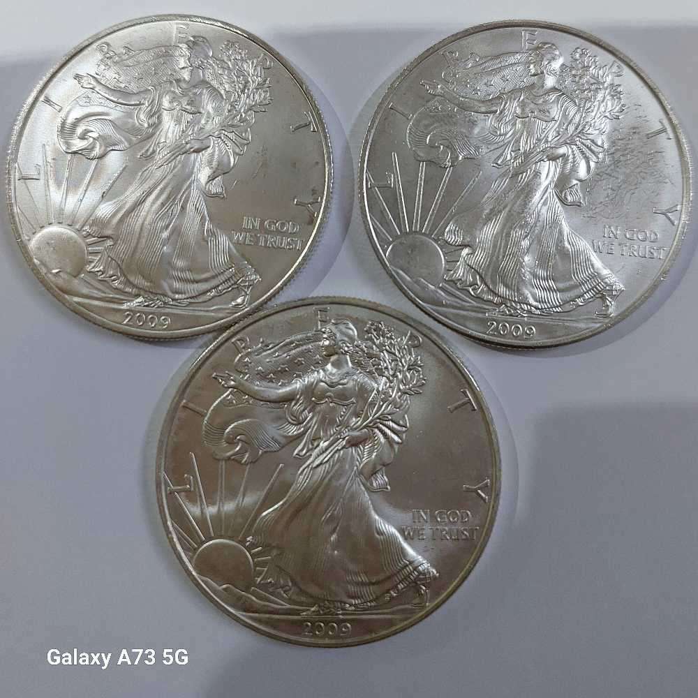 3x2009 Fine 1oz Silver Liberty coin BID PER COIN