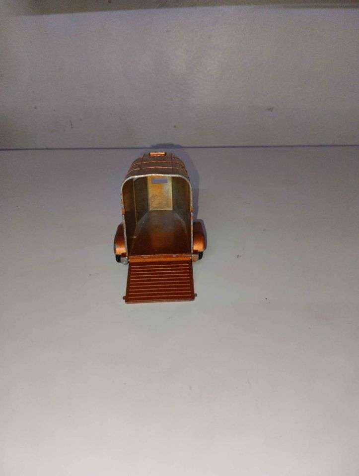 Vintage - Rice Gt Britain Beaufort Double Horse Box Metal Toy Trailer Corgi Pony Club