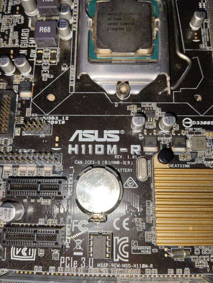 7th gen i3 7100 Combo**Asus H110M-R Motherboard**