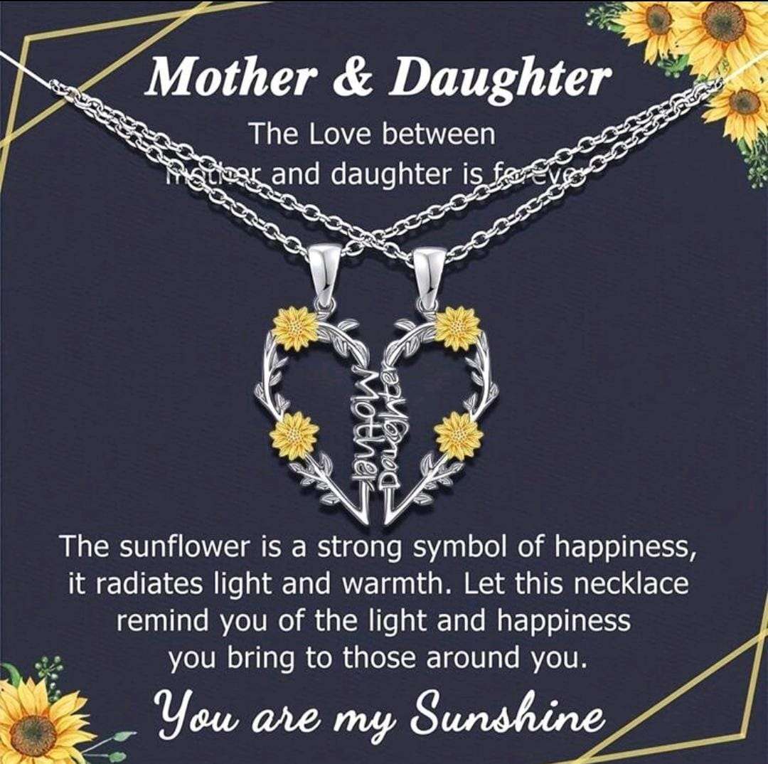 Mothers and daughter card and jewelry