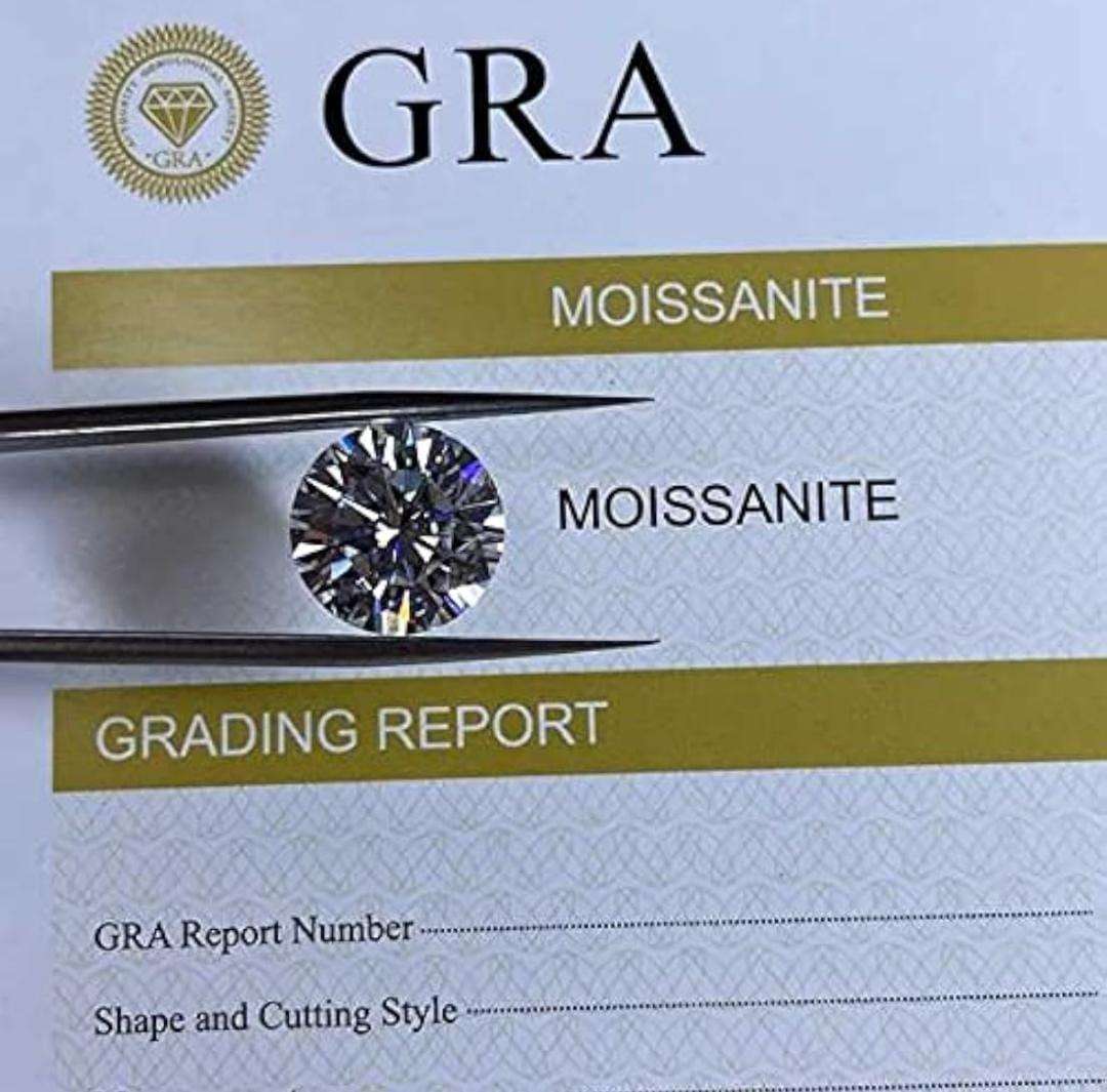 1.00CT CERTIFIED MOISANITE DIAMOND RING WITH CERTIFICATE