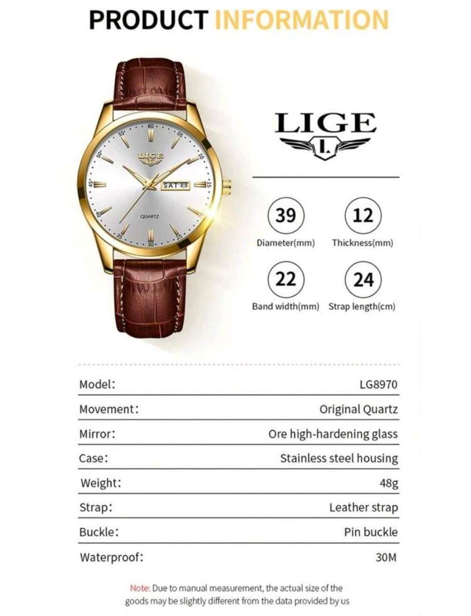 LIGE MEN'S LUXURY WATCH