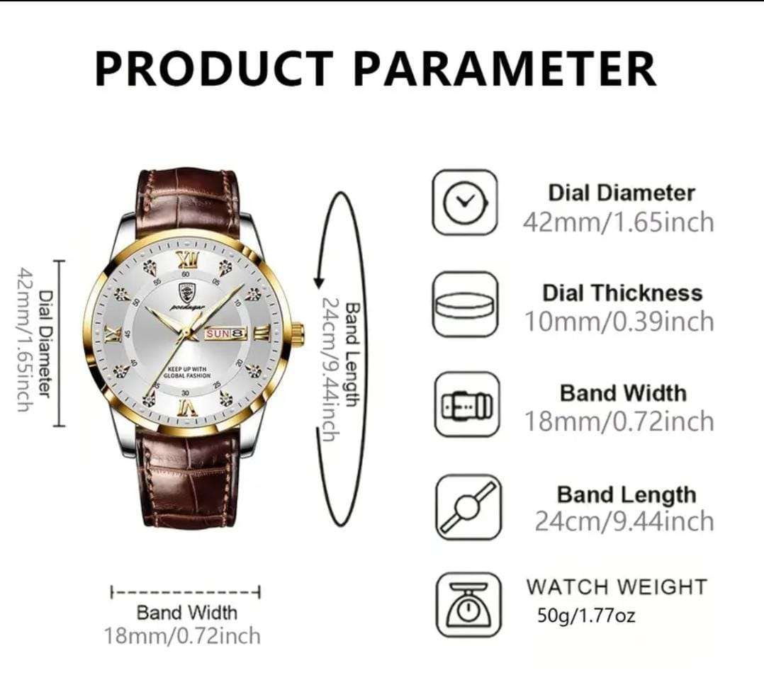 Poedagar mens luxury watch