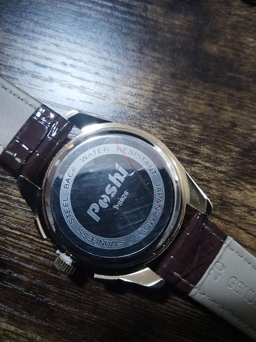 Men Posh luxury watch genuine leather