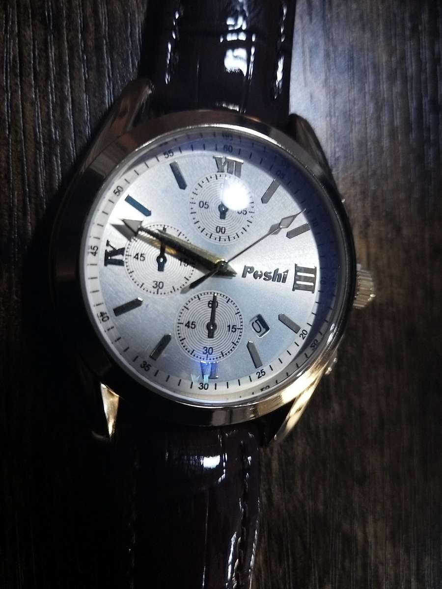 Men Posh luxury watch genuine leather