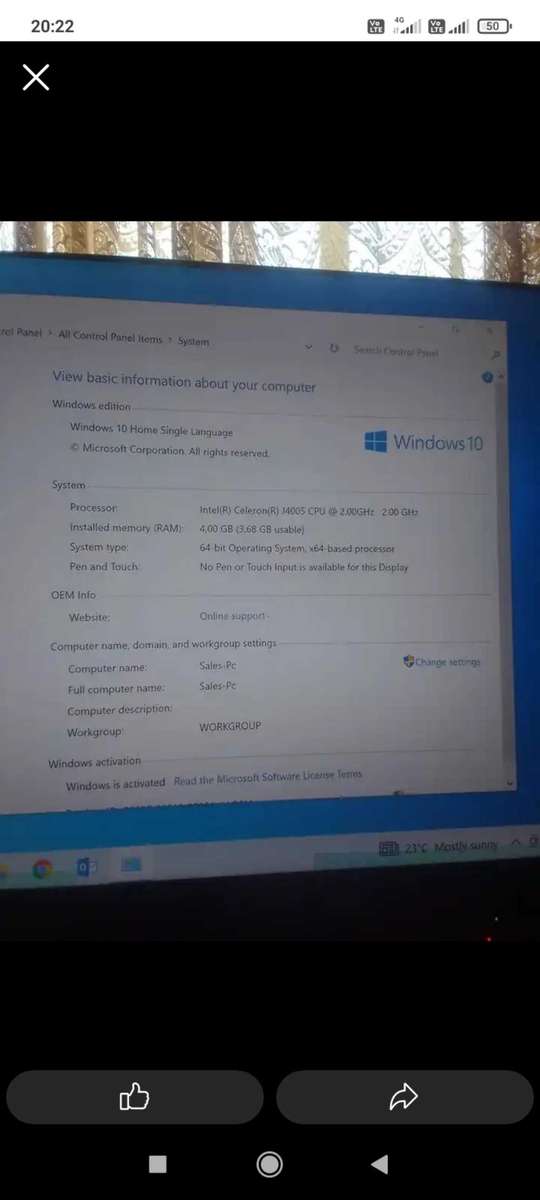 NUC intel celeron mini pc