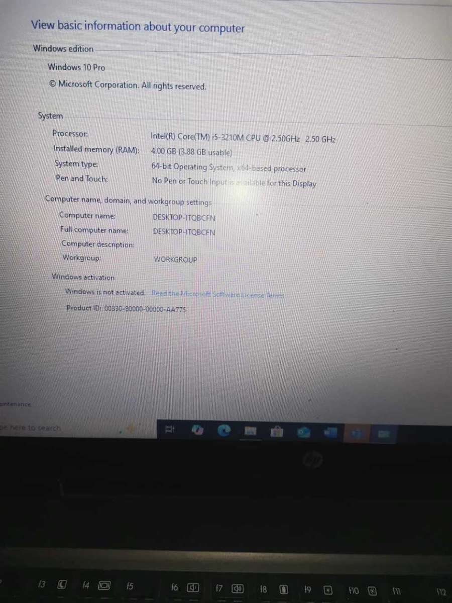 Hp Probook 6570b core i5 3rd gen laptop