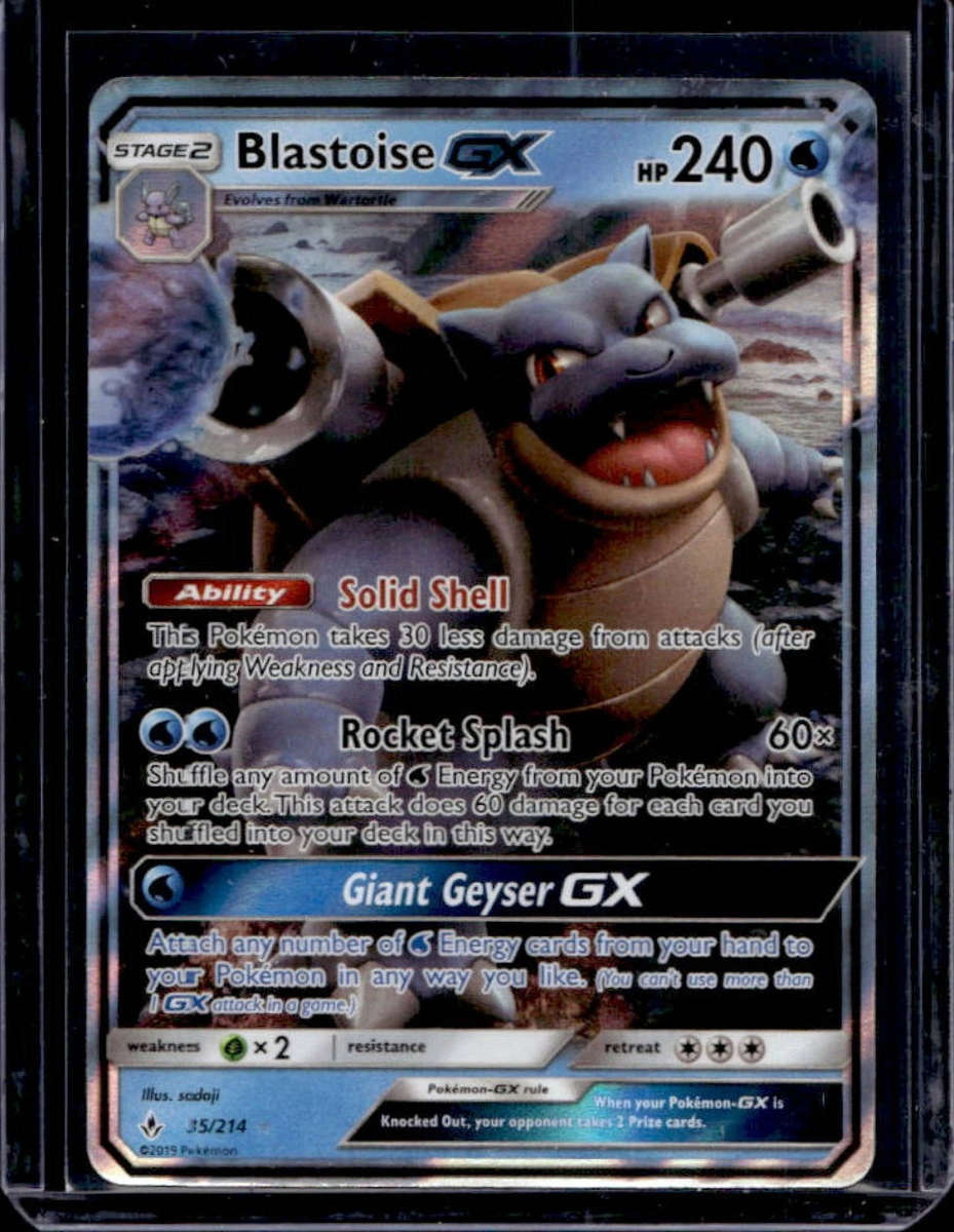 Blastoise Holo #35/214 Pokemon Sun & Moon Unbroken Bonds - MINT