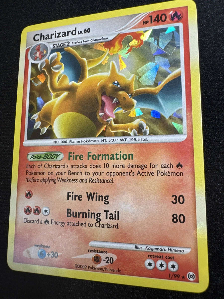 Charizard 1/99 Platinum Cracked Ice Arceus Holo Rare Pokemon Card - MINT