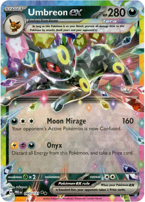 Umbreon EX 060/131 - SV Prismatic Evolutions Pokemon Card - Mint