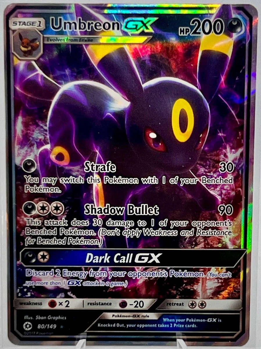 Umbreon GX 80/149 Pokémon TCG Sun & Moon Holo Ultra Rare - MINT