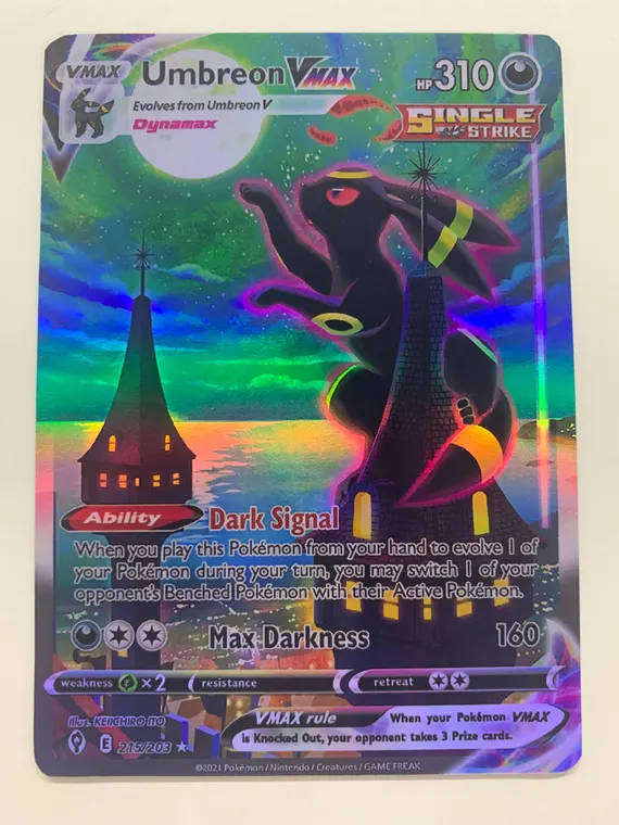 Umbreon VMAX 215/203 - Pokemon Sword & Shield Evolving Skies XL Jumbo Card
