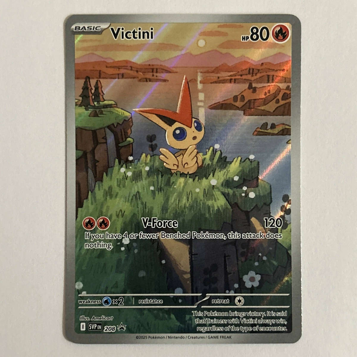 JUMBO Victini Promo Pokemon Card #208 Full Art Black & White - Mint