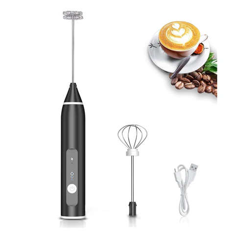 Electric Mixer Milk Frothers  Handheld USB Rechargeable Drink Foam Maker 3-Speed