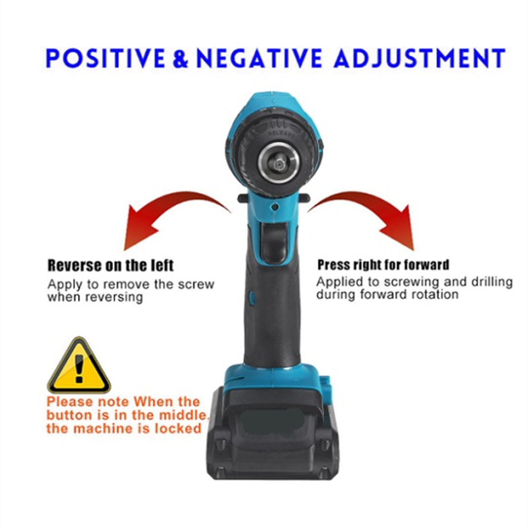 48V electric drill set, with two rechargeable batteries