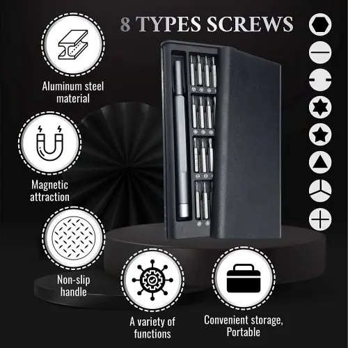 24 in 1 Magnetic Precision Screwdriver Set Electronics Eyeglass & Watch Repair Tool Kit