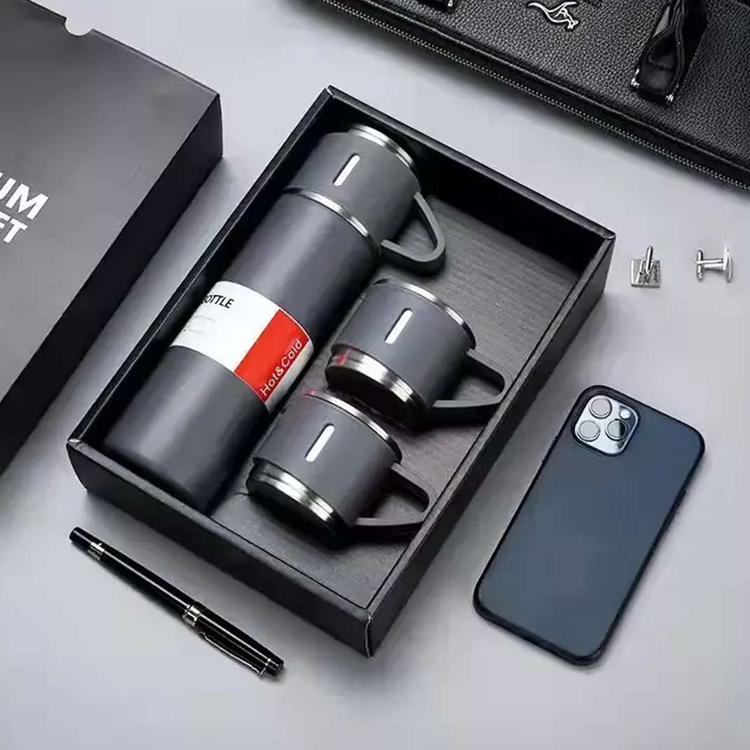 3pcs vacuum flask stainless steel travel mug set