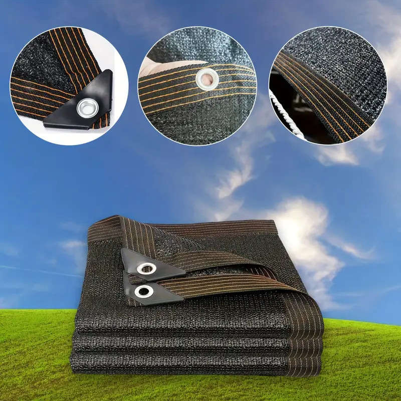 2m*4m black sunshade net anti-ultraviolet suitable for outdoor balconies, courtyards and greenhouses