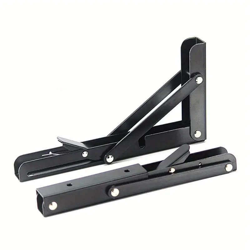 2x Wall Mount Brackets Sturdy Folding Shelf Brackets for DIY Table Work