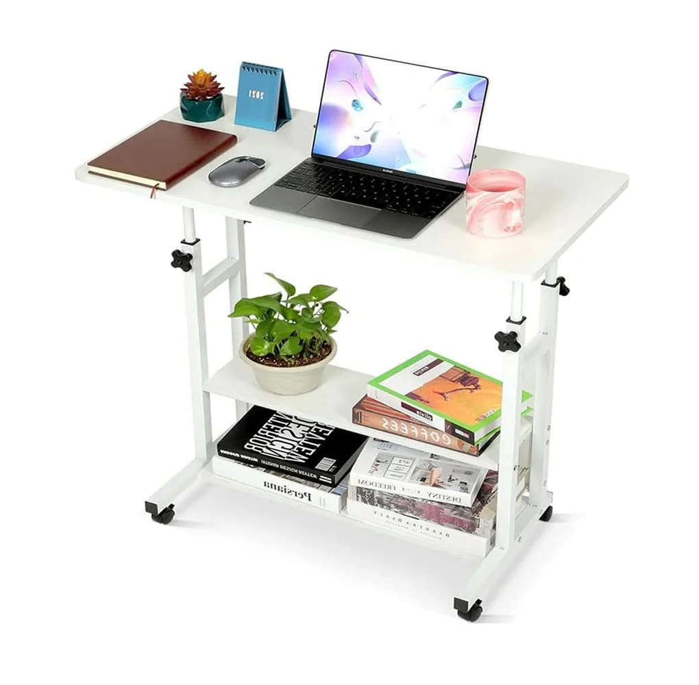3 Layer Portable Desk Adjustable Standing Computer Desk Sofa Bedside Table
