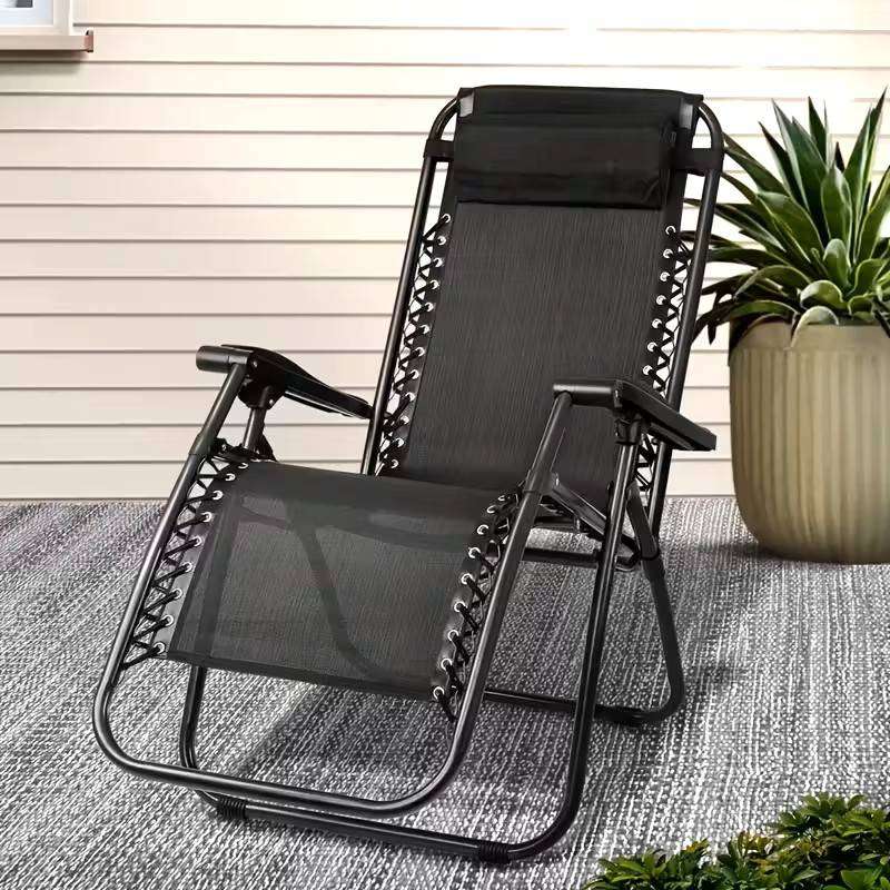 Outdoor Heavy Duty Adjustable Lounge Chair Ergonomic Design Zero Gravity Lounger