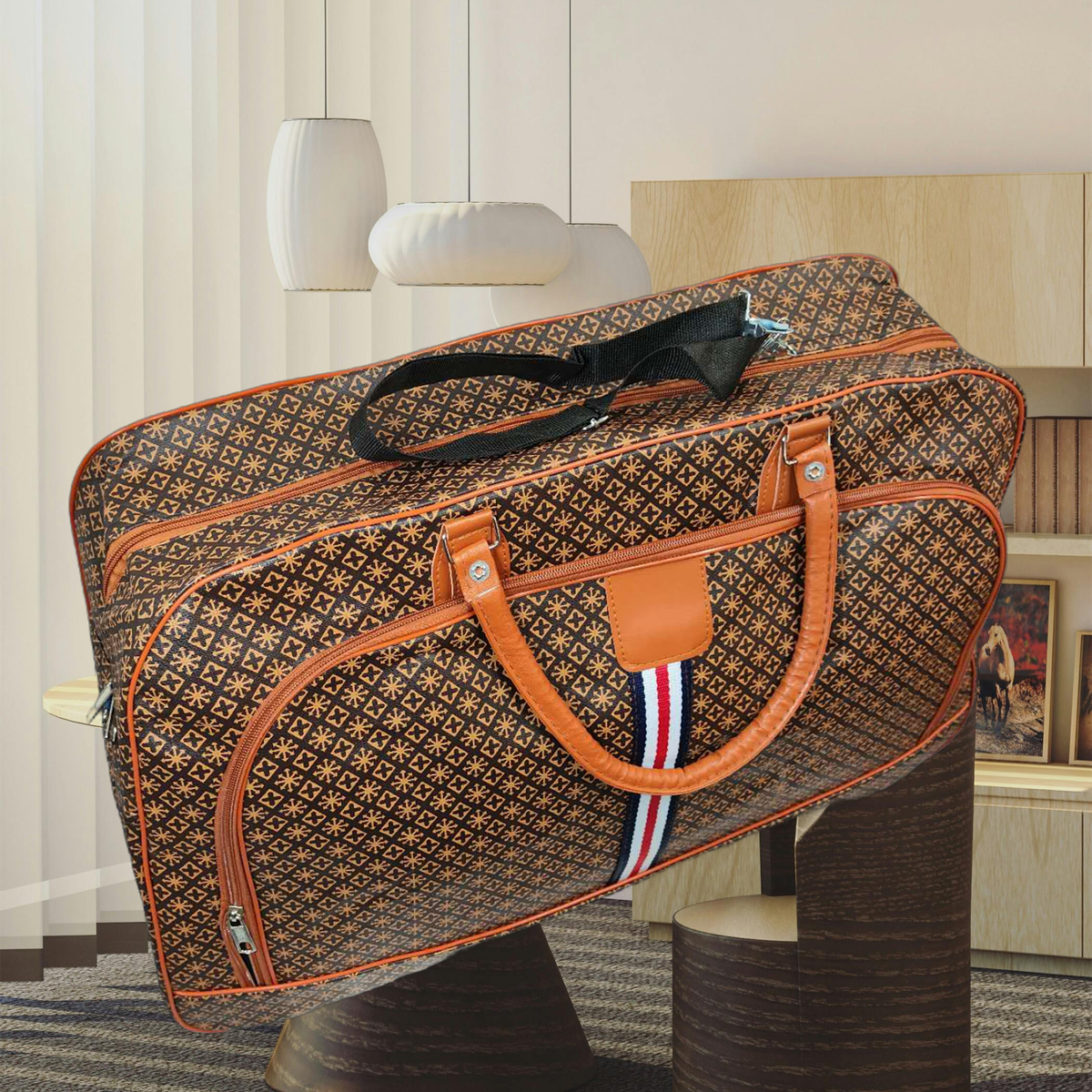 Unisex Travel Bag Leather Duffle Bag