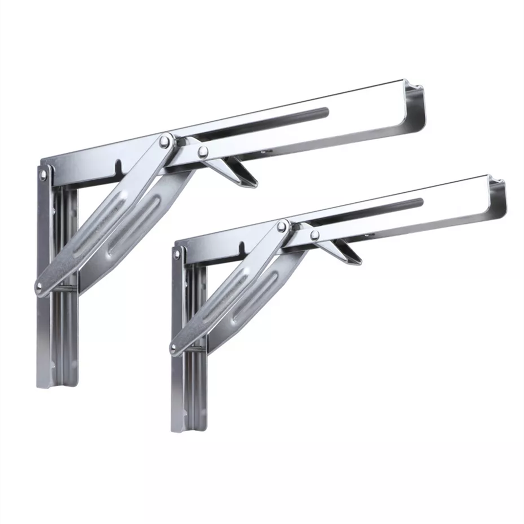 2x Wall Mount Brackets Sturdy Folding Shelf Brackets for DIY Table Work