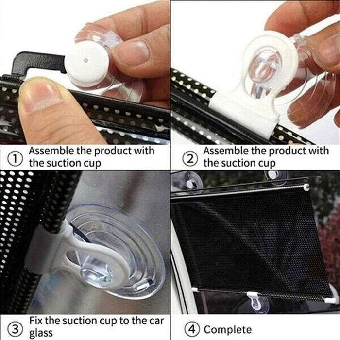 Car retractable sunshade roller blind