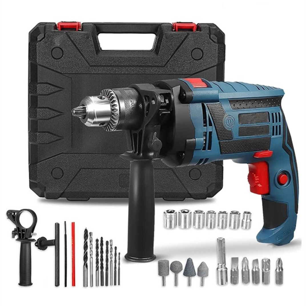 220V Stepless Variable Speed Electric Impact Drill Tool Set