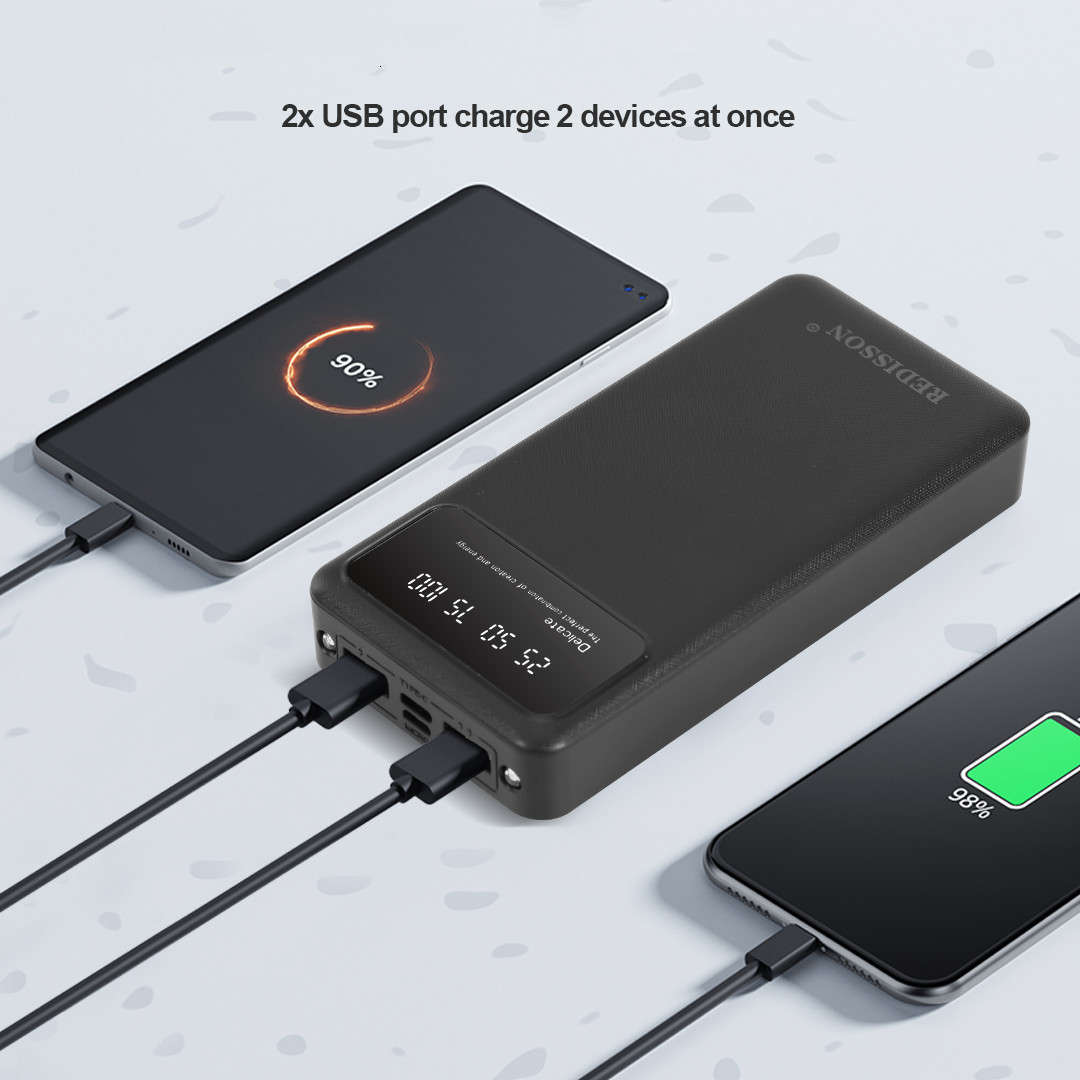 Redisson 10000mAh Power Bank with Digital Display & Flashlight Dual Output