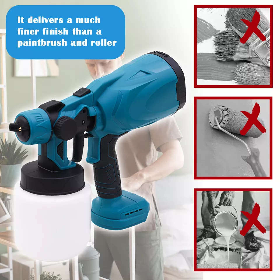 Portable Cordless Powerful Brushless Paint Spray Gun High Pressure Paint Sprayer