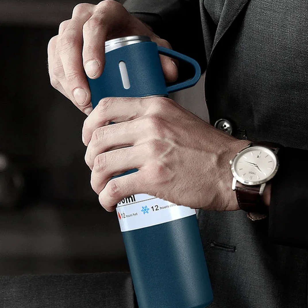 3pcs vacuum flask stainless steel travel mug set