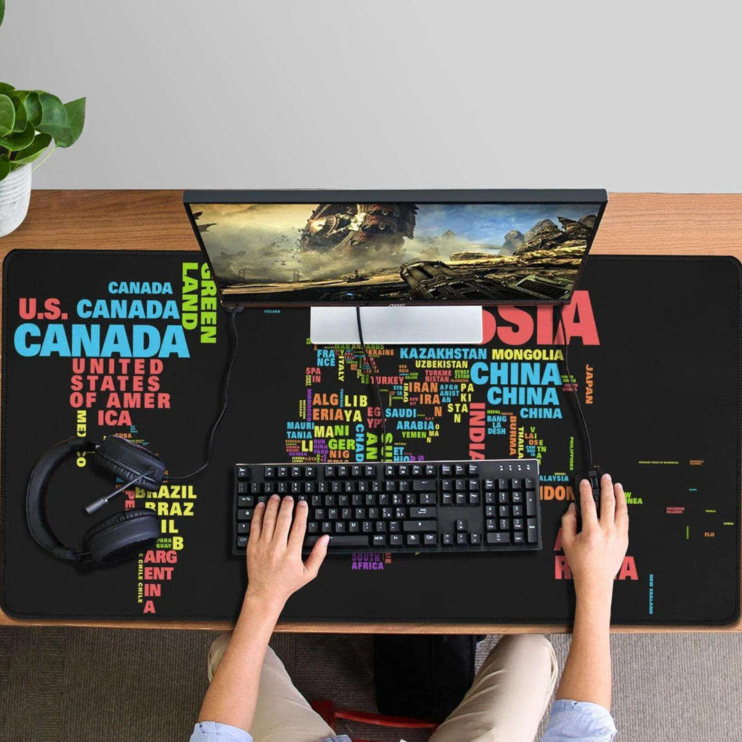 Extra large non-slip desktop mouse pad rubber mouse pad