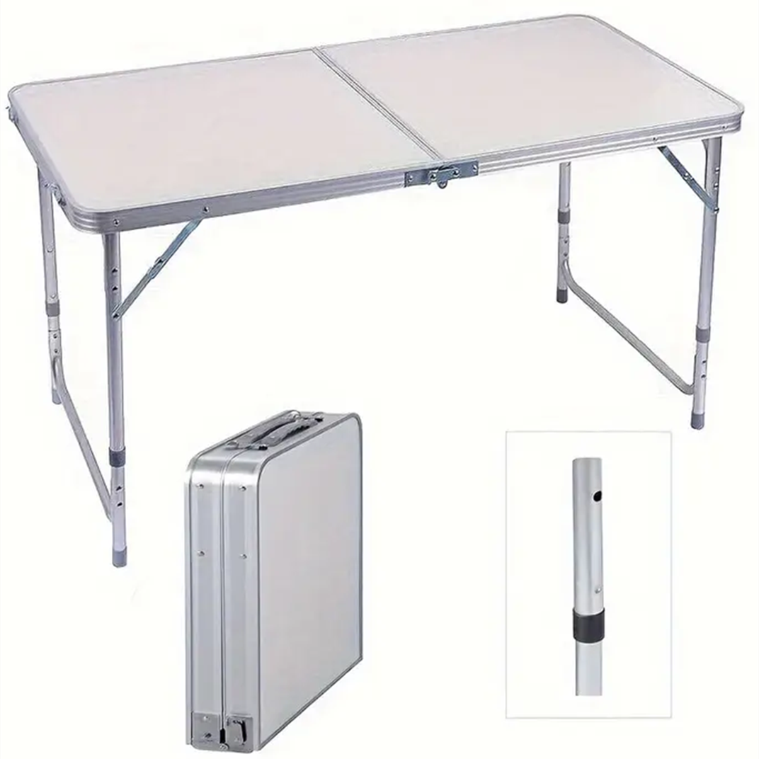 Foldable camping table height adjustable aluminum camping table outdoor suitable for BBQ