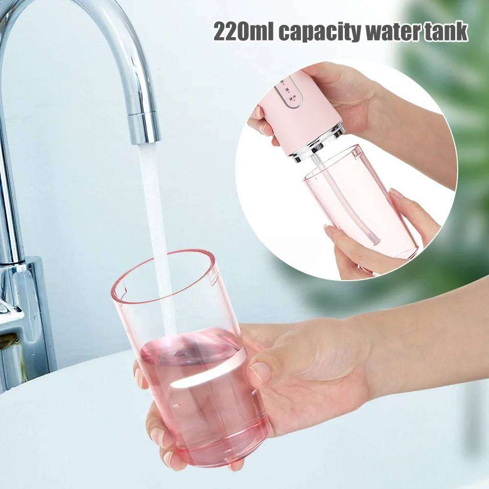 Portable dental irrigator with 3 modes for oral health cleaning
