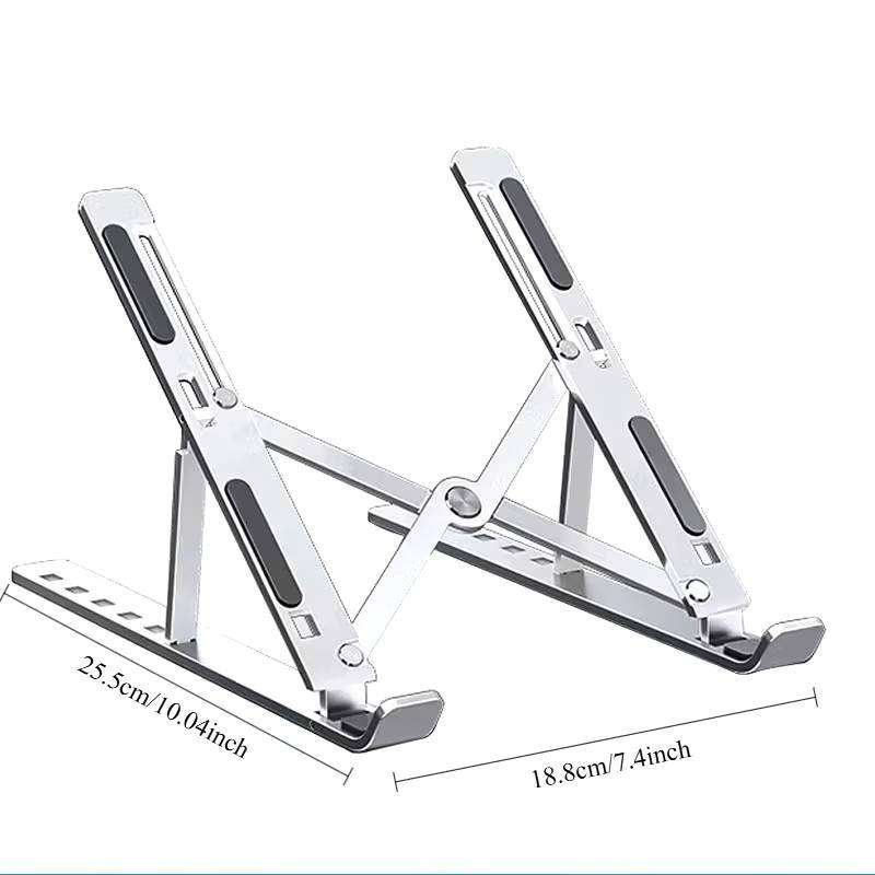 Portable aluminum alloy laptop stand adjustable foldable lifting cooling