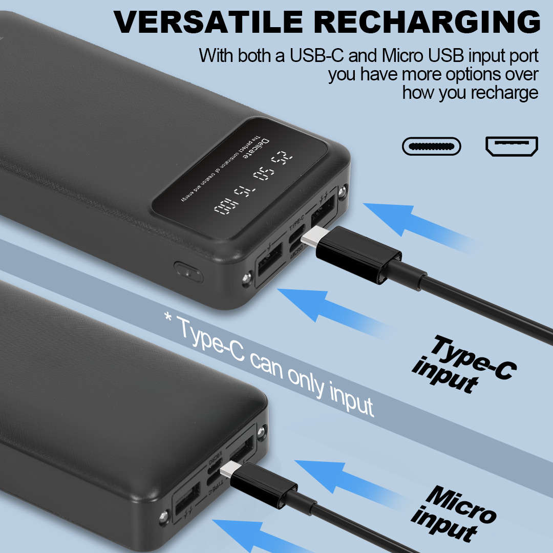 Redisson 10000mAh Power Bank with Digital Display & Flashlight Dual Output