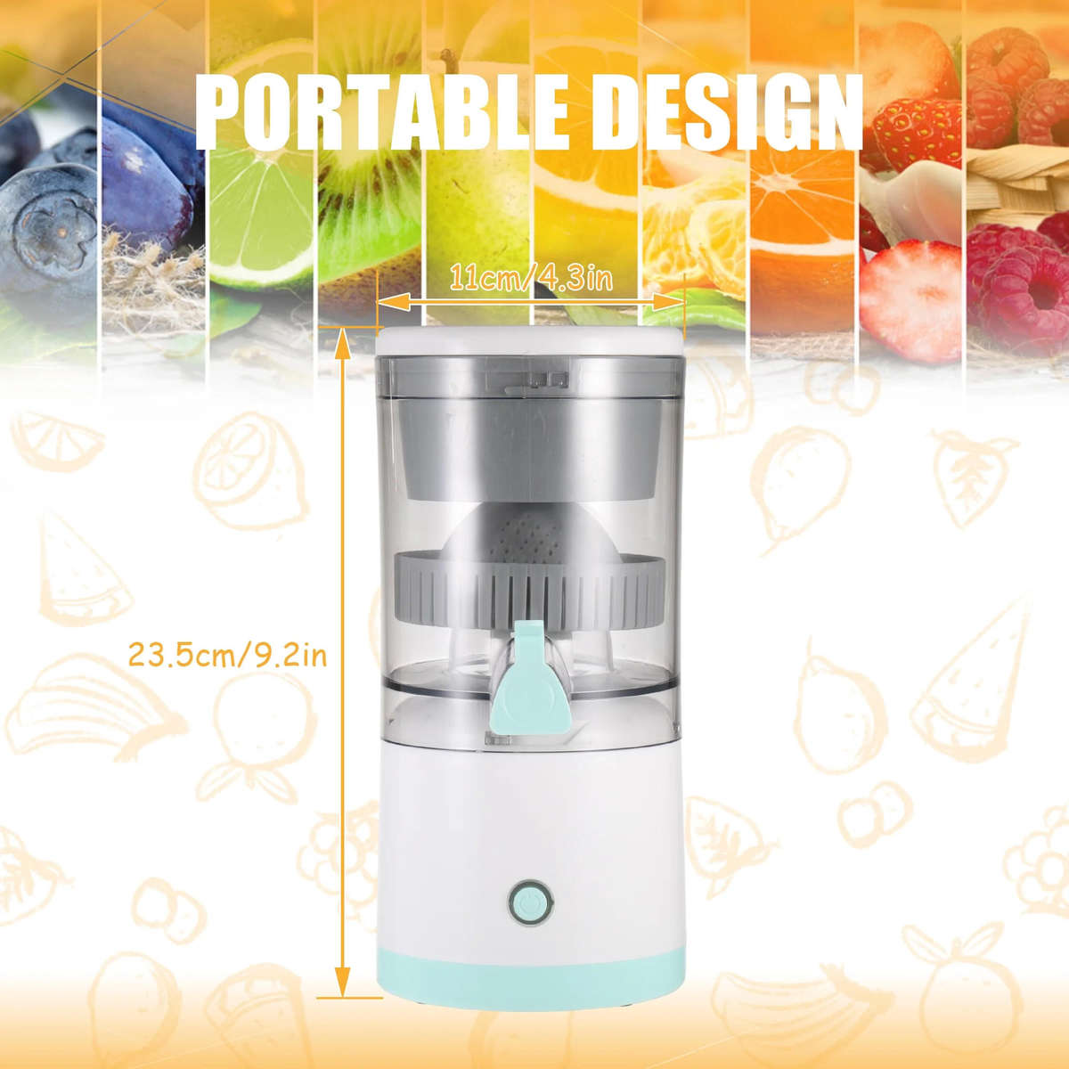 Portable Electric Juicer Camping Rechargeable Citrus Juicer