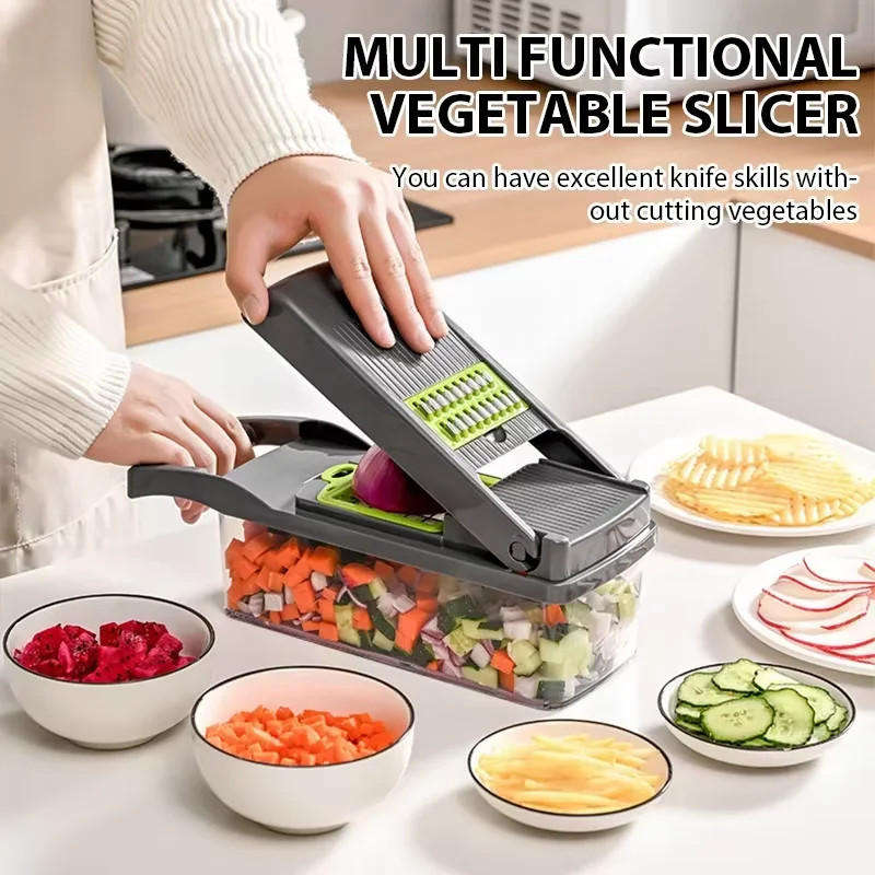 14pcs Multi-function Vegetable Chopper Slicer