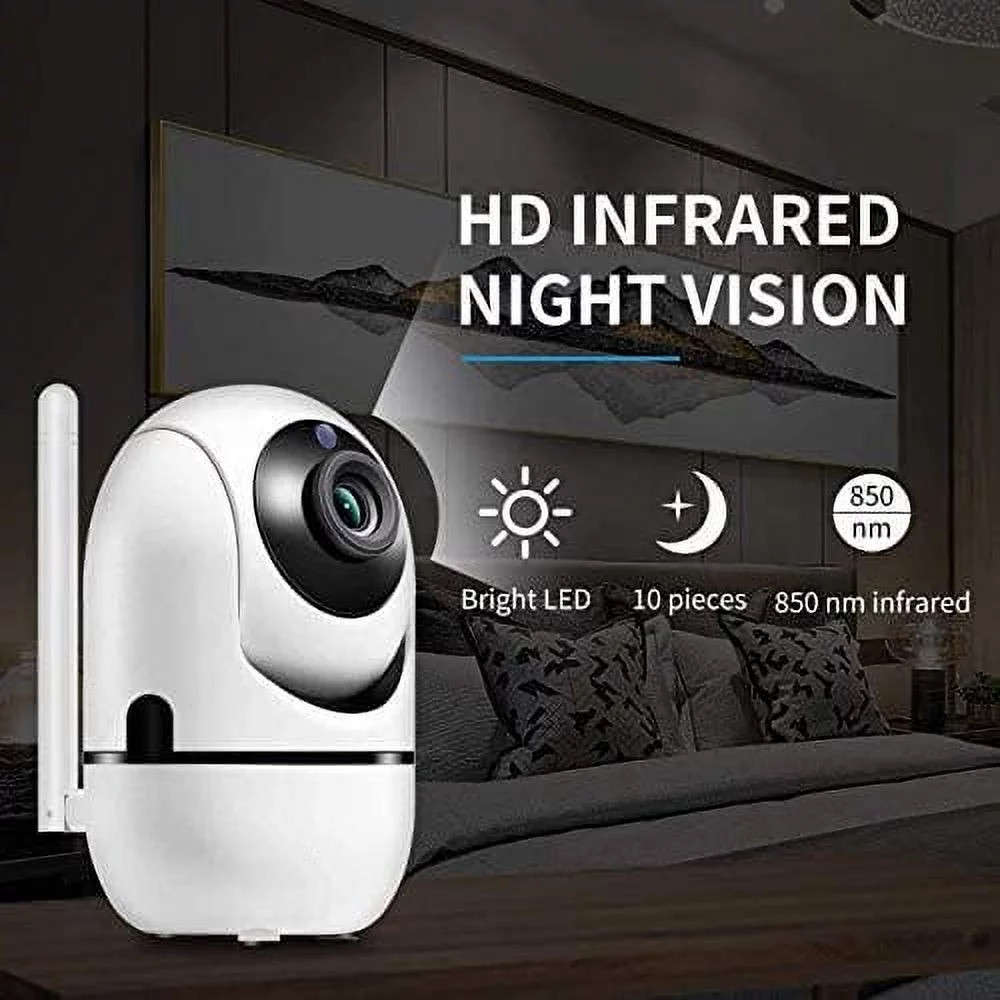 Wifi Nanny Camera IP Wireless Security Camera with HD Night Vision/Two-Way Audio/Motion Detection