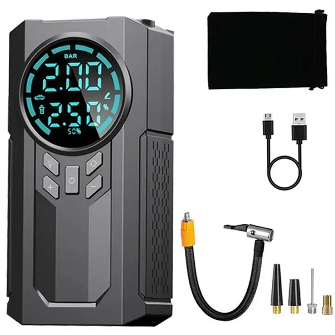 60W Large Capacity Battery Portable Air Compressor Multi-Function Four-in-One Air Pump